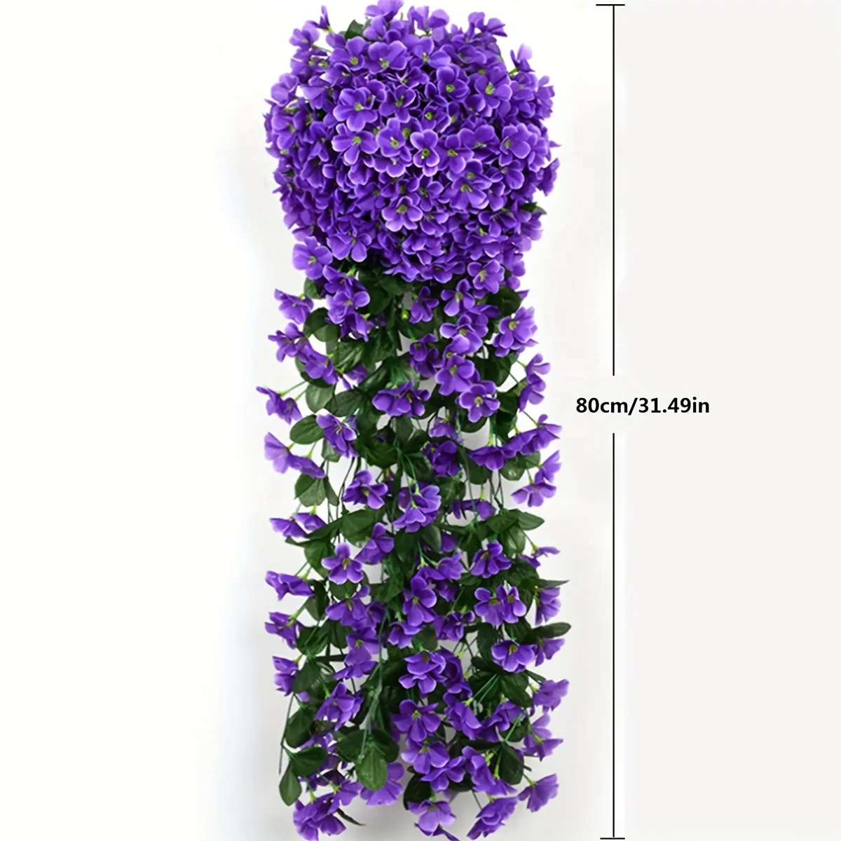 2pcs Artificial Hanging Flowers Decorations Violet Ivy Plant For Outdoor Home Wedding Garden Yard Wisteria Garland Decoration