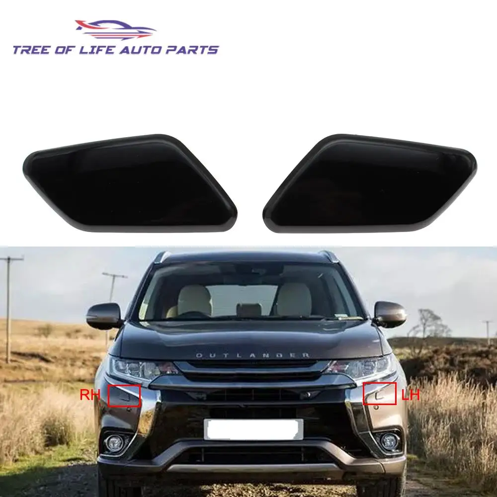 Black Grey Front Bumper Headlight Washer Spray Nozzle Jet Cover For Mitsubishi Outlander 2016 2017 2018 8264A311WB 8264A312WB