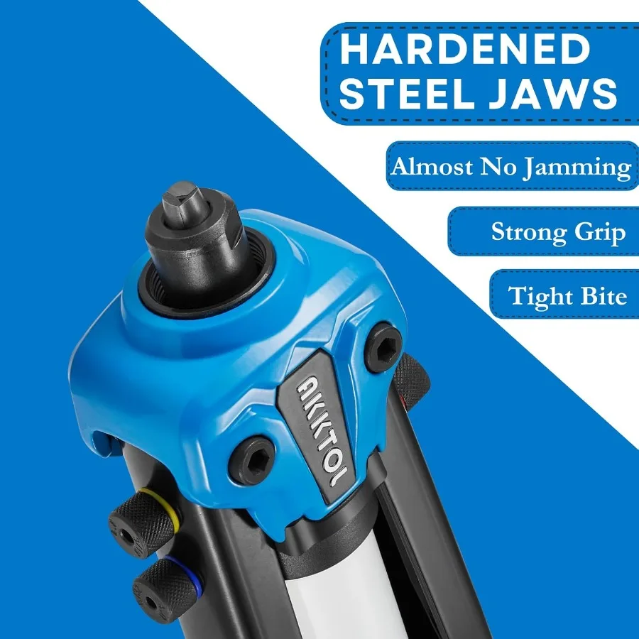 Heavy Duty 1 4 Pop Rivet Gun Kit with 210pcs Blind Rivets and 5 Nosepieces Including 3 16 1 8 for Metal Repair Gutter Installat