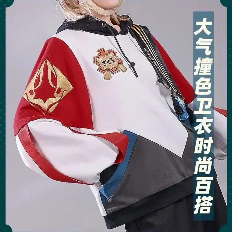 لعبة أنيمي كوسبلاي كافيه الهيثم ربيع الخريف ملابس الترفيه اليومية البوليستر كم طويل هوديي معطف زي