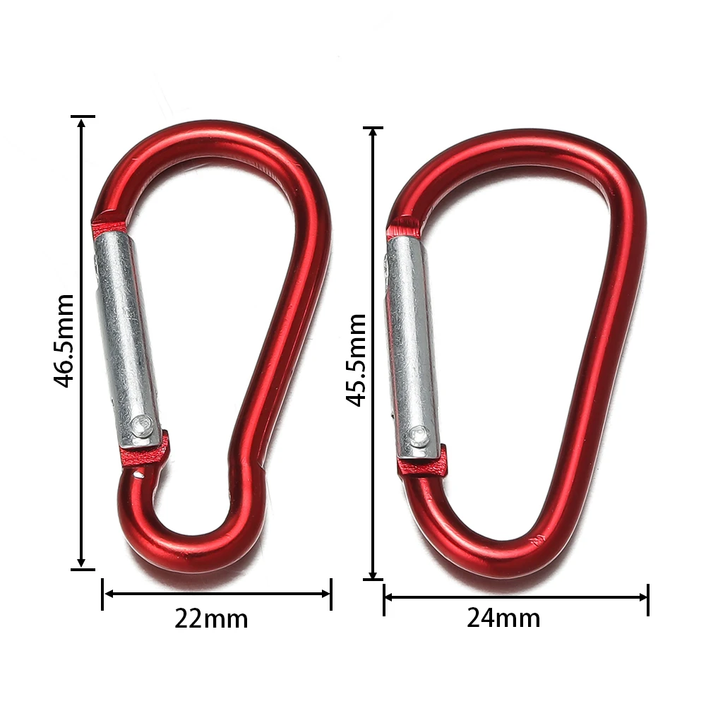 4pcs/Lots Aluminum Keychains Multicolor 2 Styles Buckle Bag Hanging Findings for Keychains Jewelry Making Accessories - view 2