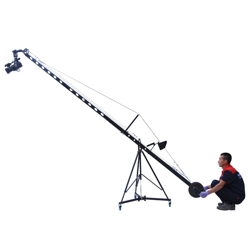 Jianmei 2024 XF64-4M Camera Rocker Jib Crane Boom Crane Electric Pan Tilt Controller 360 Degree Rotary Stabilizer Portable JIB