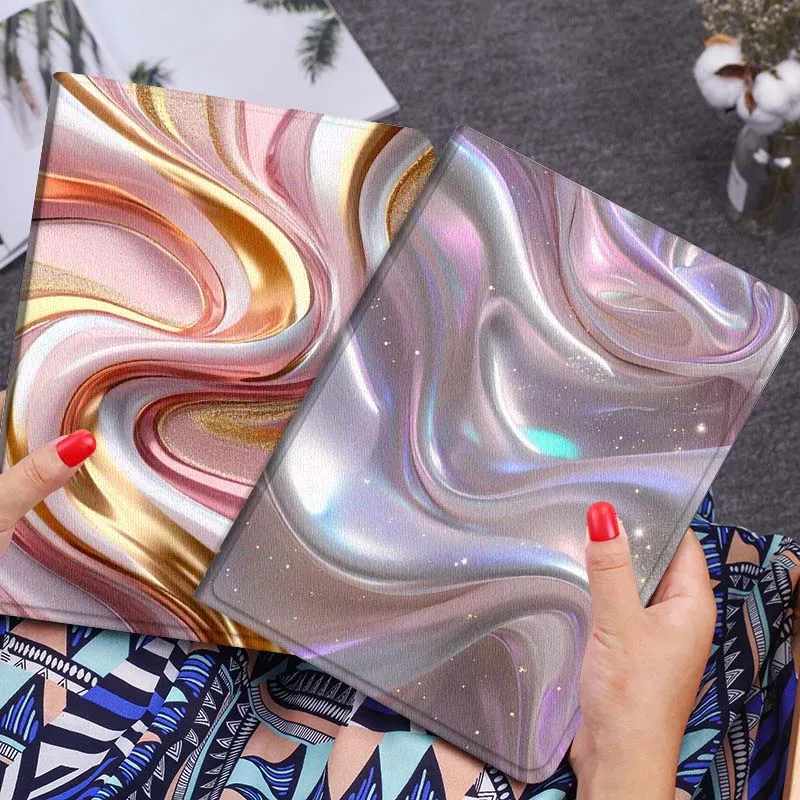 

Shimmering Iridescent Satin Gift Tablet Case For Huawei Honor MatePad MediaPad Air 5 6 7 11 V6 V7 V8 V9 X9 X8 T10 T10s C5e T5