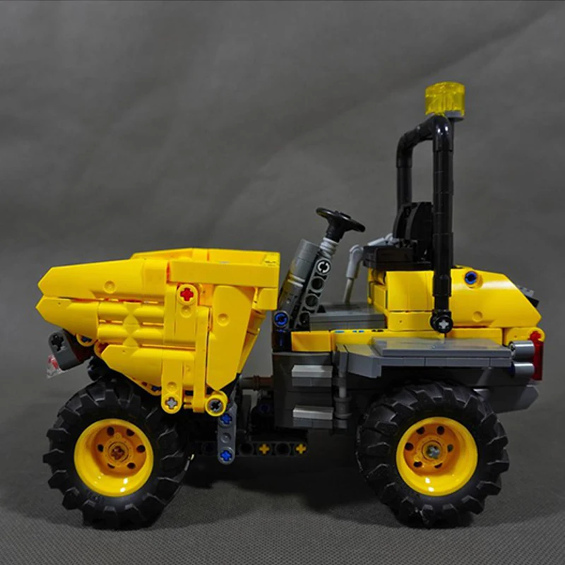 MOC Engineering Cars Mini Articulated Dump Truck Building Blocks Model Advanced Customized Bricks Children's Puzzle Toys Gifts