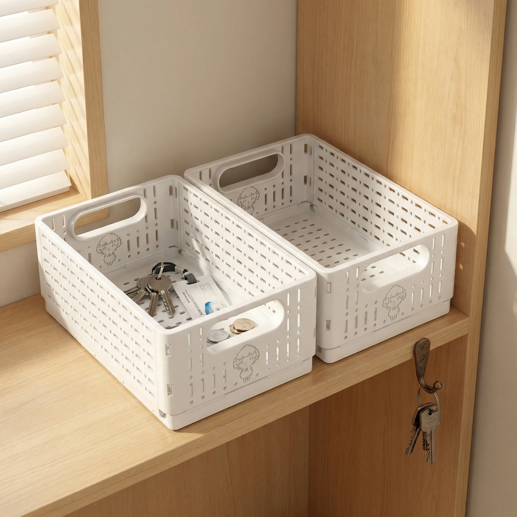 

Пластиковая корзина для хранения для дома, кухни, детских игрушек, закусок, универсальная корзина-органайзер для рабочего стола