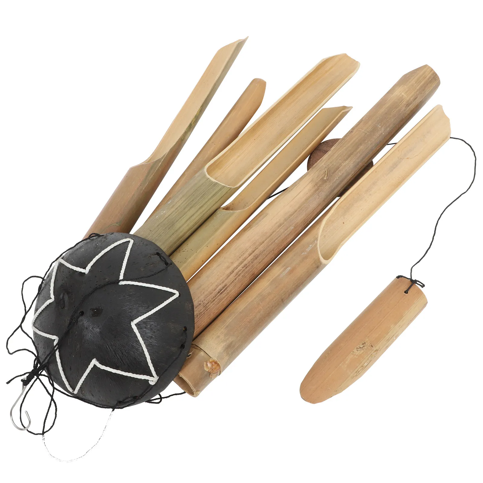 Large Bamboo Wind Chime Outdoor Deep Melodious Tone Serene Garden Patio Decor Balcony Villa Homestay Housewarming Gift