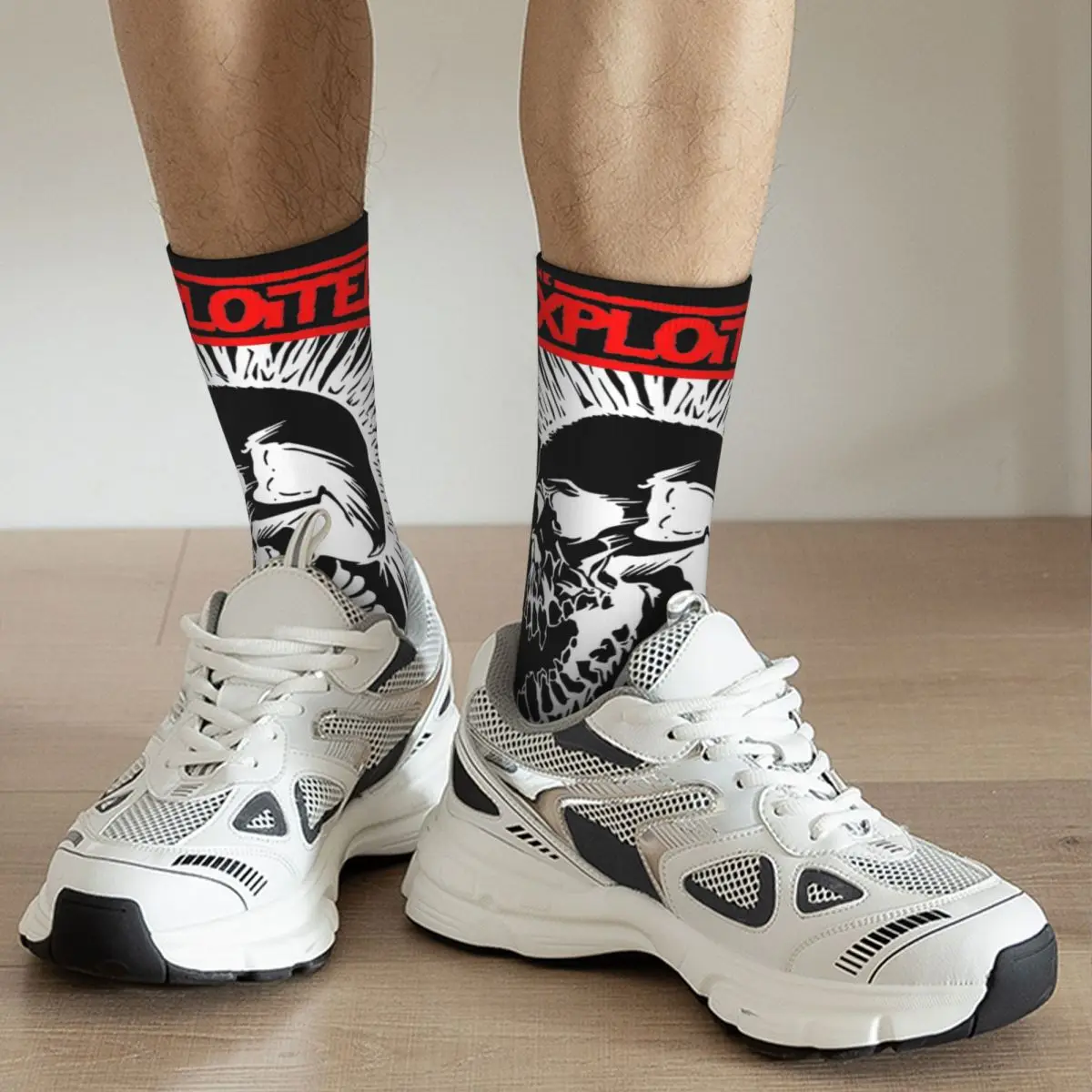 Men Women Top The Exploited Rock Punk Music Band Socks Super Soft Fashion Socks Hip Hop Accessories Middle Tube Crew Socks