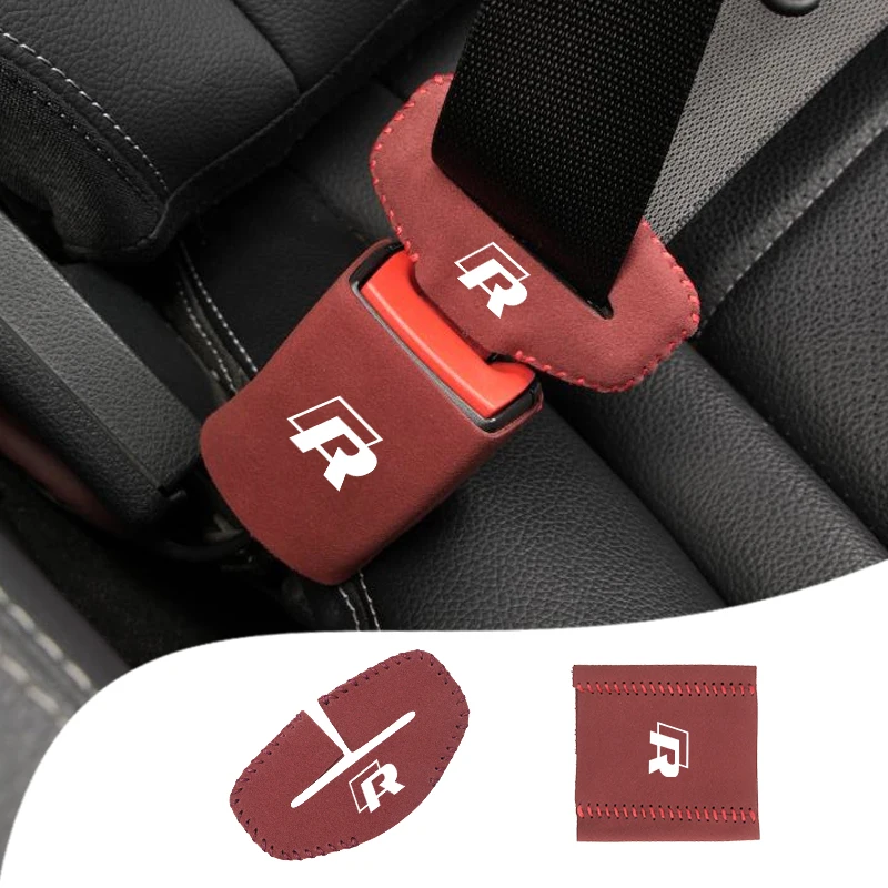 Car Accessories Seat Belt Buckle Anti-scratch Protector Cover For VW Scirocco GTI Polo Golf Passat Tiguan Jetta T-ROC Touareg To