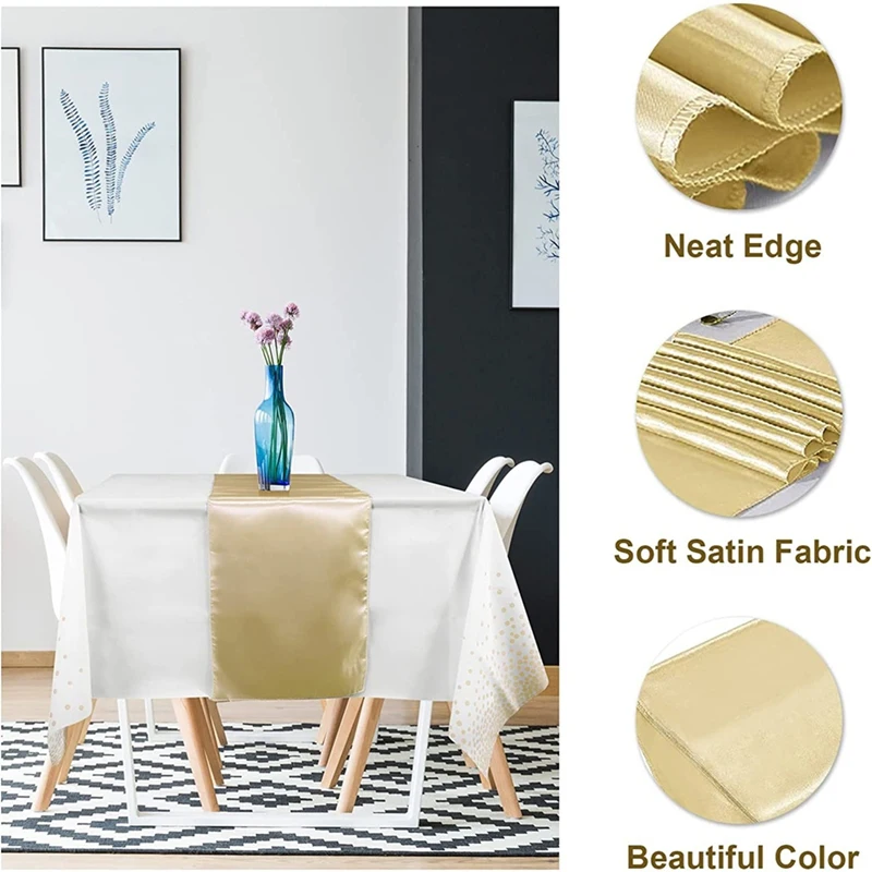 Disposable Plastic Tablecloths Satin Table Runner Set Dot Tablecloth Satin Table Runner For Party