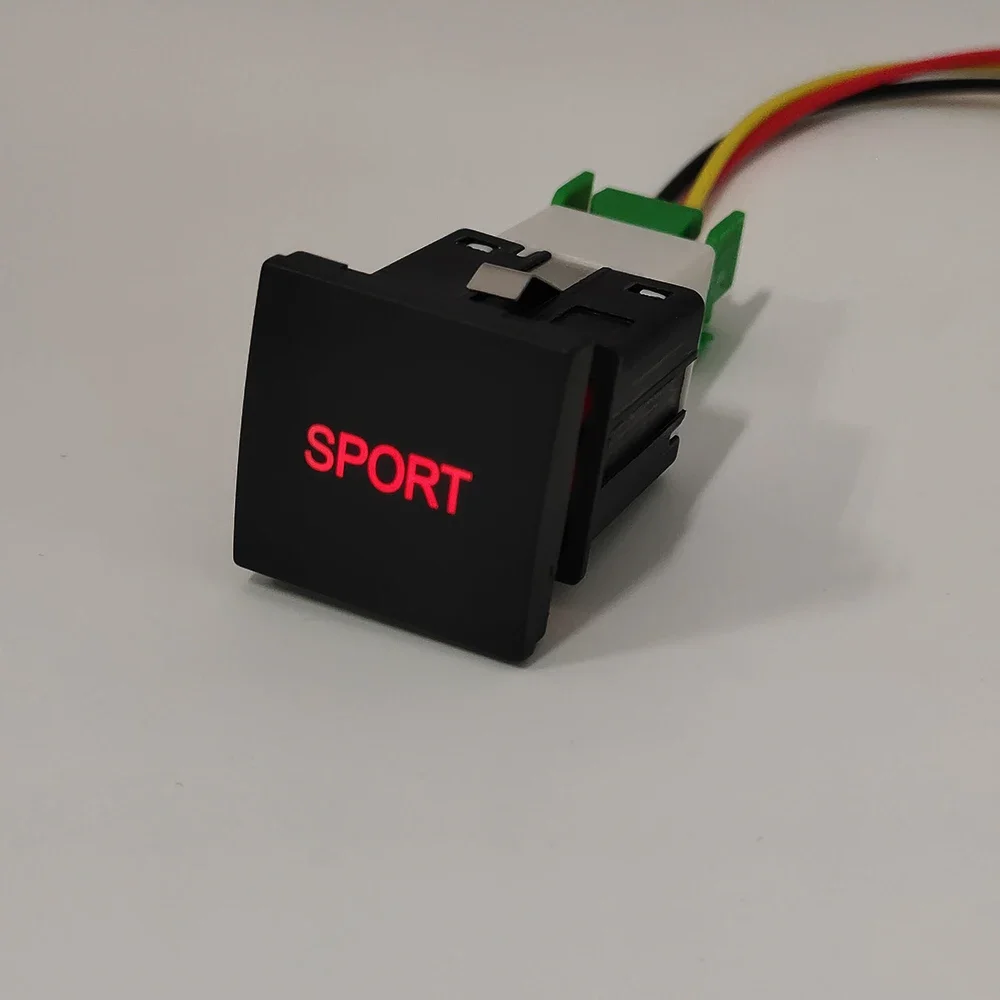 For VW Golf 6 Jetta MK6 EOS Scirocco 2006-2012 Red LED Light Car Sport Button Switch with Wire