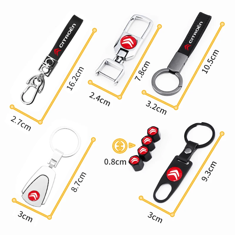 1 قطعة شعار سيارة معدني/جلدي مفتاح سلسلة سلاسل المفاتيح التصميم هدية لسيتروين C4 C3 C5 C1 ثاب ساكسو بيرلينجو جراند بيكاسو الصبار C2