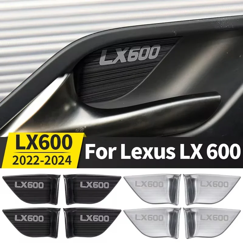 ل 2022 2023 2024 لكزس Lx600 LX500D الفولاذ المقاوم للصدأ مقبض باب السيارة الديكور لصق الباب الداخلي ترقية الملحقات ضبط