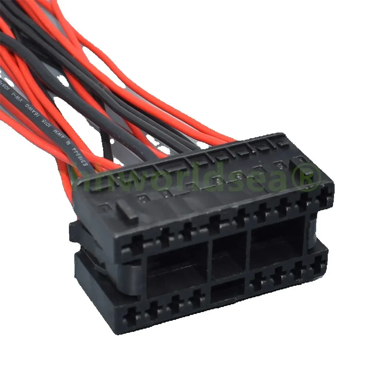 Shhworldsea 17 حفرة 1J0 972 999 سيارة السيارات العلوي كابل المقبس السيارات ضوء مصباح التوصيل 1J0972999 لشركة فولكس فاجن #1