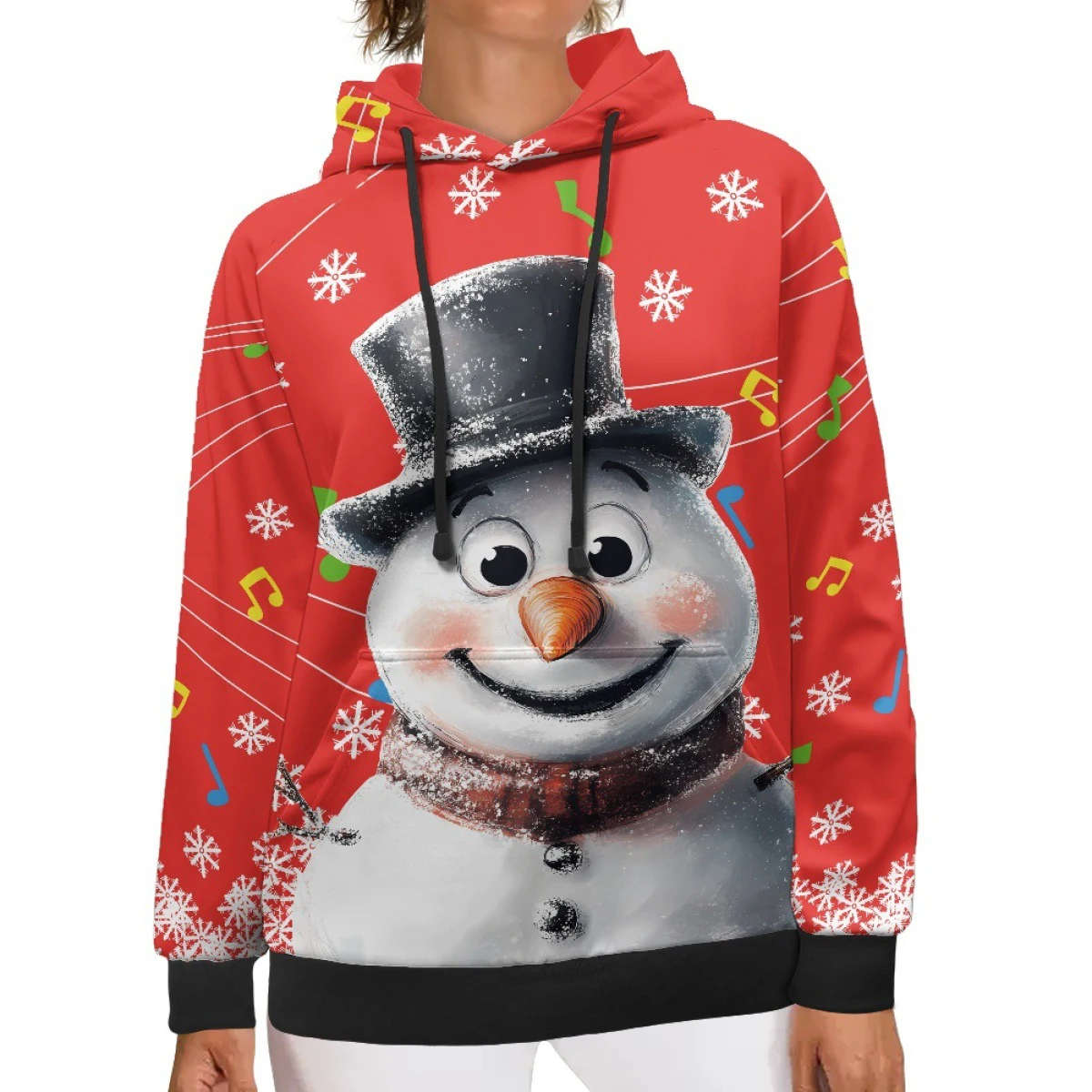 크리스마스 후드 스노우맨 3D 프린트 여성 캐주얼 후드티 스트리트 크리스마스 풀오버 Y2K 탑 트랙수트 유니섹스 코트 의류