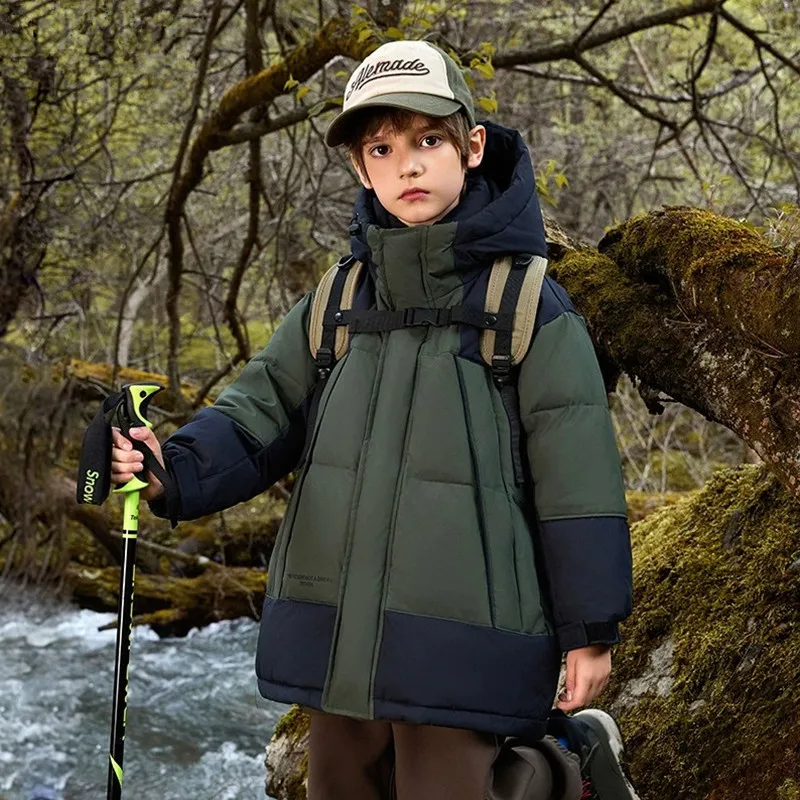 

Winter New children's Down jacket Fashion Hooded Windproof Waterproof Outerwear Boys Girls Warm Coats A4821