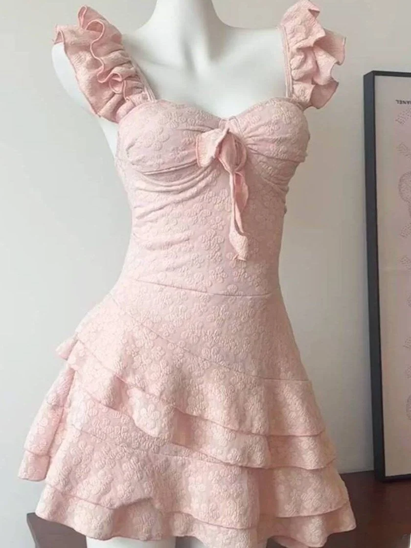 

2025 Sweet Cherry Blossom Pink One-Piece Swimsuit with Small Flng Sves Slimming Belly Covering Hot Spring Vaion Swimwear