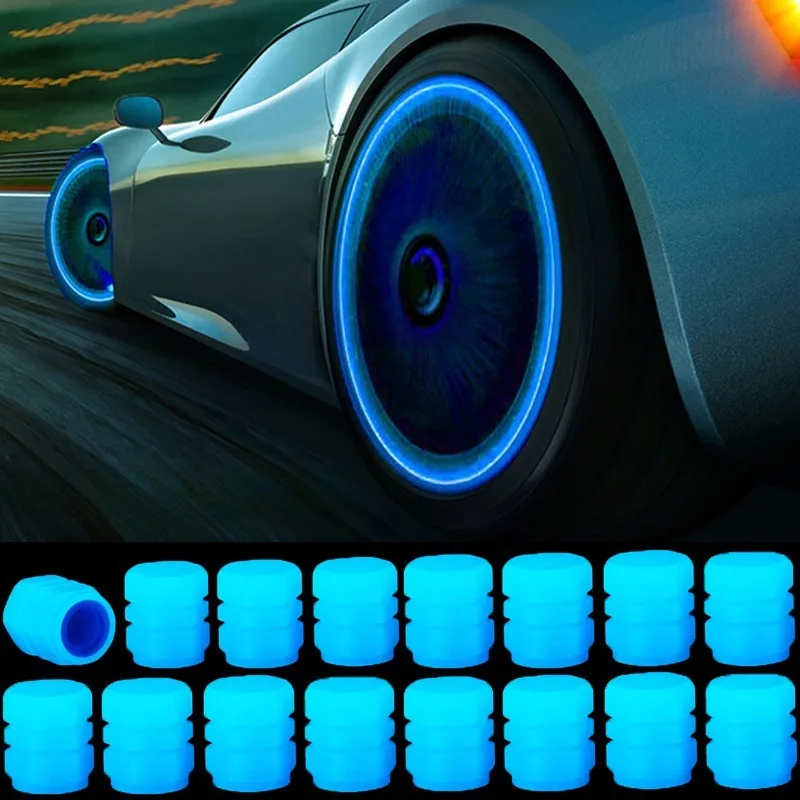 

Car Tire Valve Caps With Night Illumination