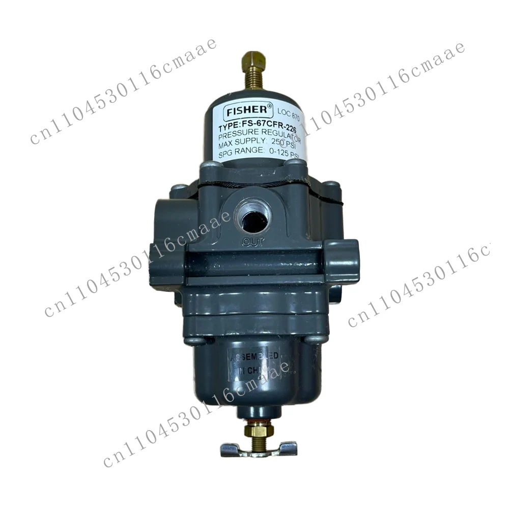 Compact panel mounted Fisher 67C 67DR series direct acting regulator without filter, no internal pressure relief, more trend