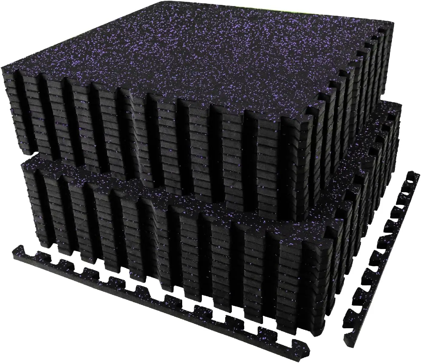 

Коврики для тренажеров толщиной 0,56 дюйма, 96 кв. футов, 24 плитки, улучшенный резиновый верх с пеной EVA высокой плотности, большой блокирующий головоломка