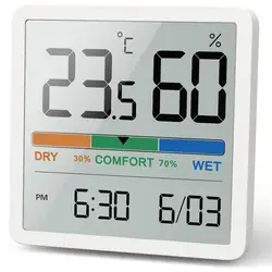 Fashion LCD Digital Hygrometer Indoor Thermometer Room Thermometer and Humidity Gauge Weather Station Smart Monitor Home Office