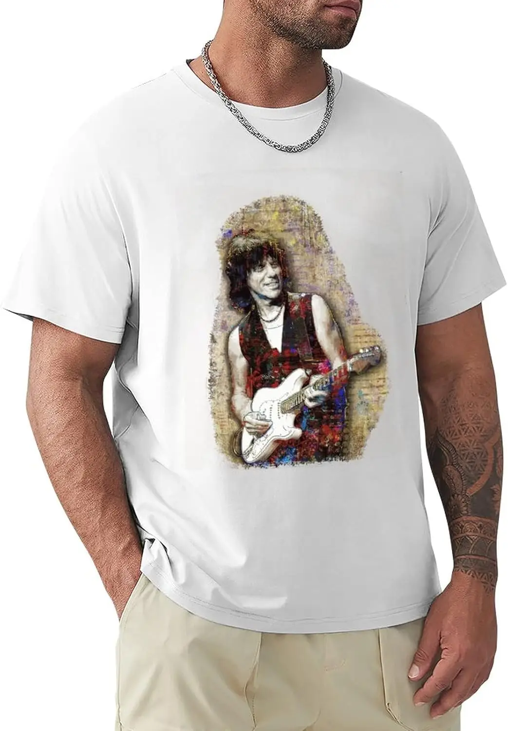 T Shirts for Men Jeff Beck Summer Tops Short Sleeve T-Shirts