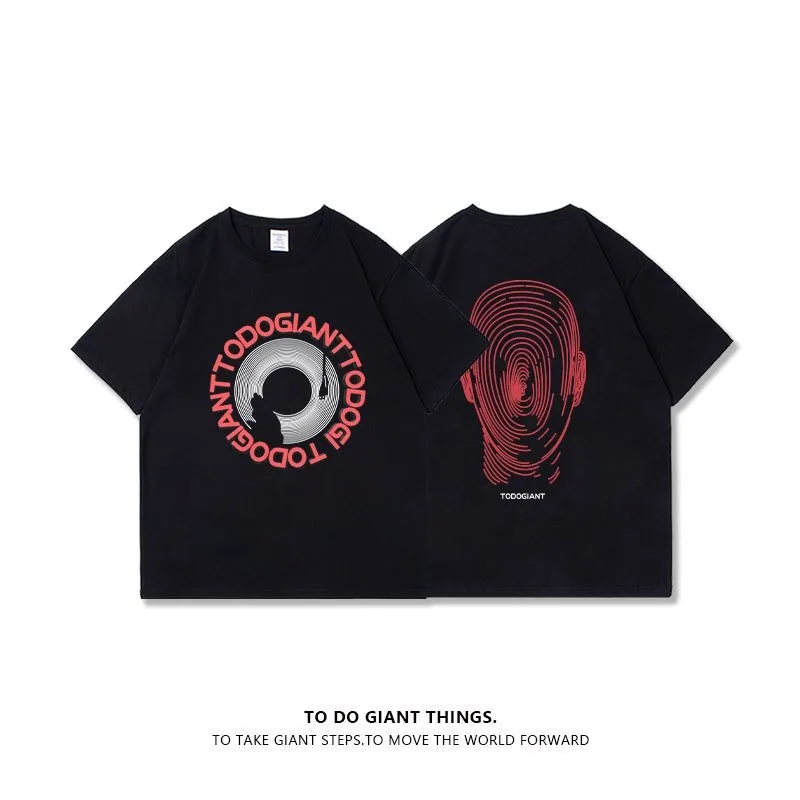 

Juspinice Hip-hop High Street Style T-shirts for Men and Women Summer O-neck Short Sleeves American Loose Casual Fashion Tees