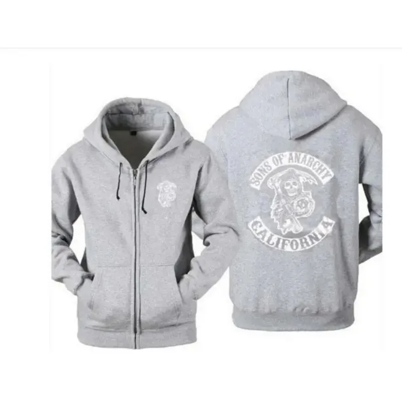 Cosplay Kostüm Herren Reiß verschluss Hoodie warme Mantel Jacke Neuankömmling heiße TV Söhne der Anarchie Herbst Winter Sweatshirts Hoodie