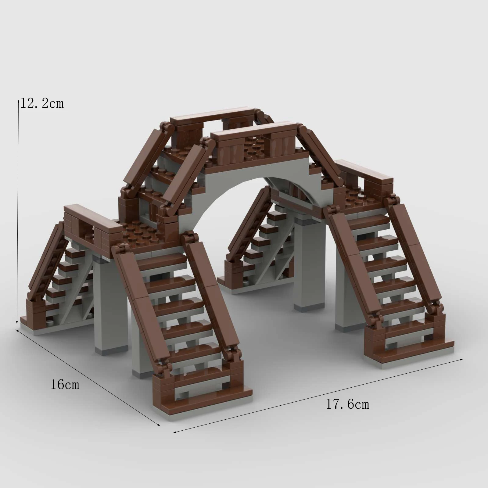 

MOC Building Block Urban Pedestrian Overpass Two-Way Four Channel Road Traffic Bridge Children's Gift Toy Model