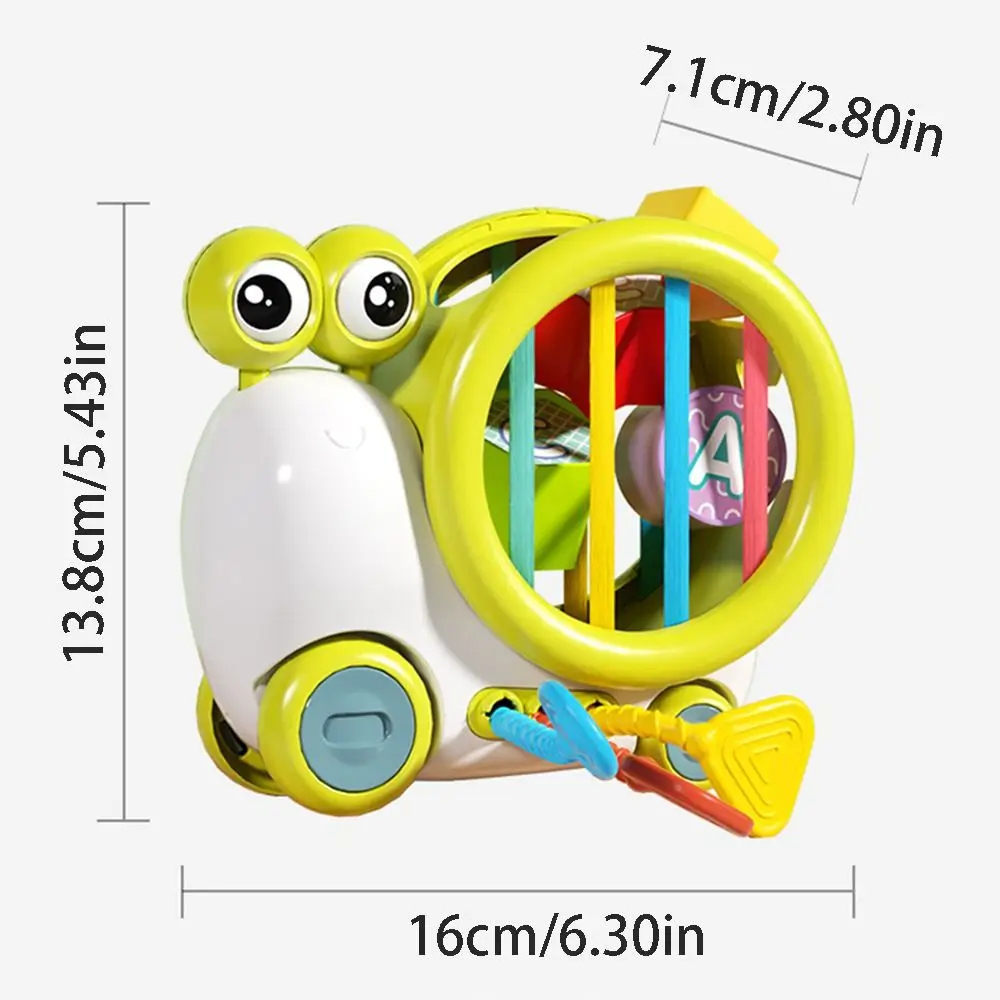 Snail Shape Sorter Toy Geometric Early Learning Colorful Shape Cognition Blocks Montessori Educational