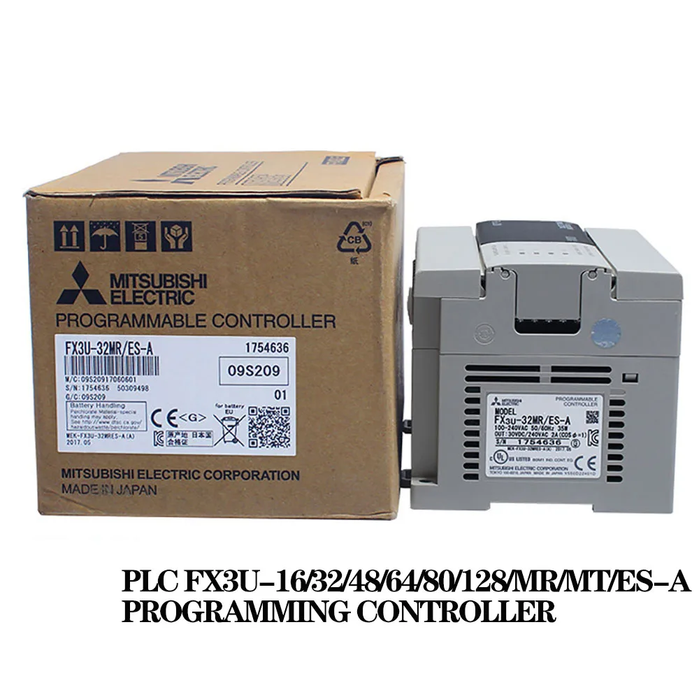 Original Japanese PLC FX3U-16/32/48/64/80/128/MR/MT/ES-A programming controller