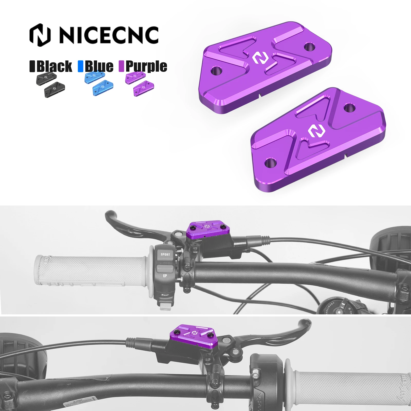 NICECNC For Sur-Ron light bee X S L1E Segway X160 X260 Surron Electric Dirt Bike Front Rear Brake Reservoir Cover Cap Aluminum