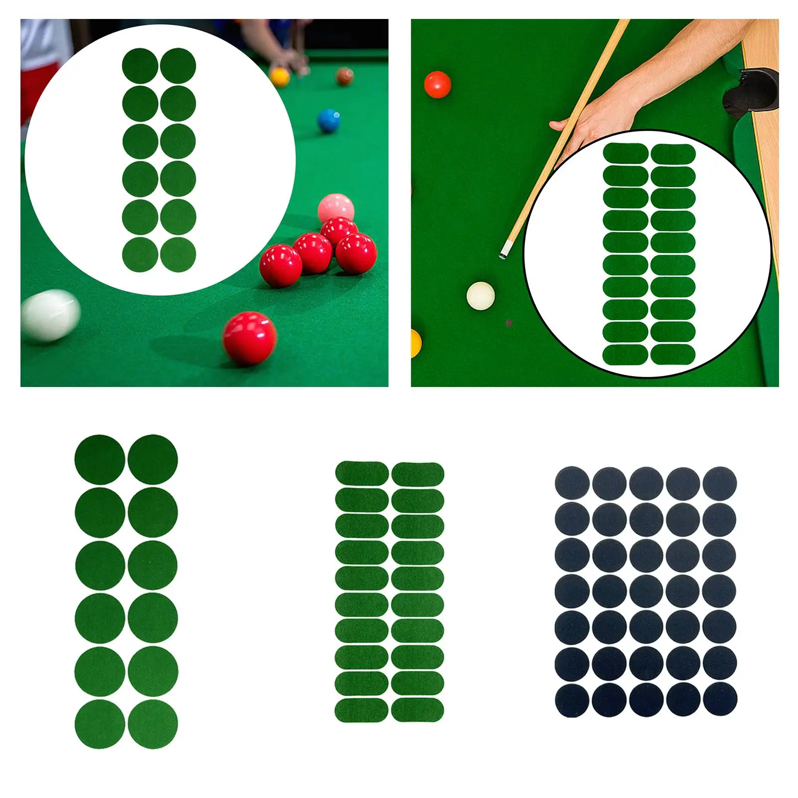 Pooltafel Marker Dots Biljartvlekken Stickers Draagbare Snooker Poolbenodigdheden