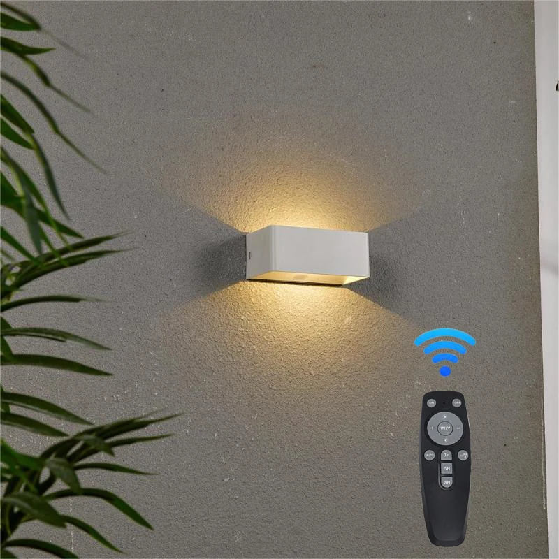 Dimmable LED Wall Sconce Cordless USB Rechargeable LED Wall Mount Lamp 6W Magnetic Rectangle Reading Light