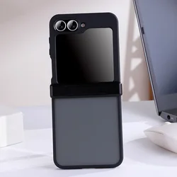 Voor Samsung Galaxy Z Flip 7 6 5 4 5G Case Matte Huidvriendelijke Transparante Scharnier Opvouwbare Schokbestendige Beschermhoes accessoires