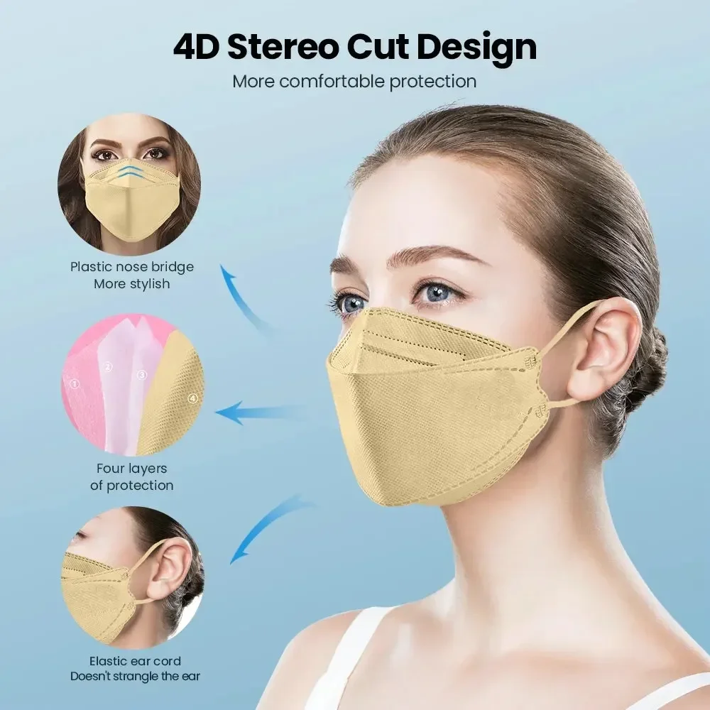 Kn95 ffp2 ce 15 Farbe Großhandel Fisch maske hygienische Masca rillas Atemschutz maske Anti-Fog Erwachsenen fpp2 wieder verwendbare Masken