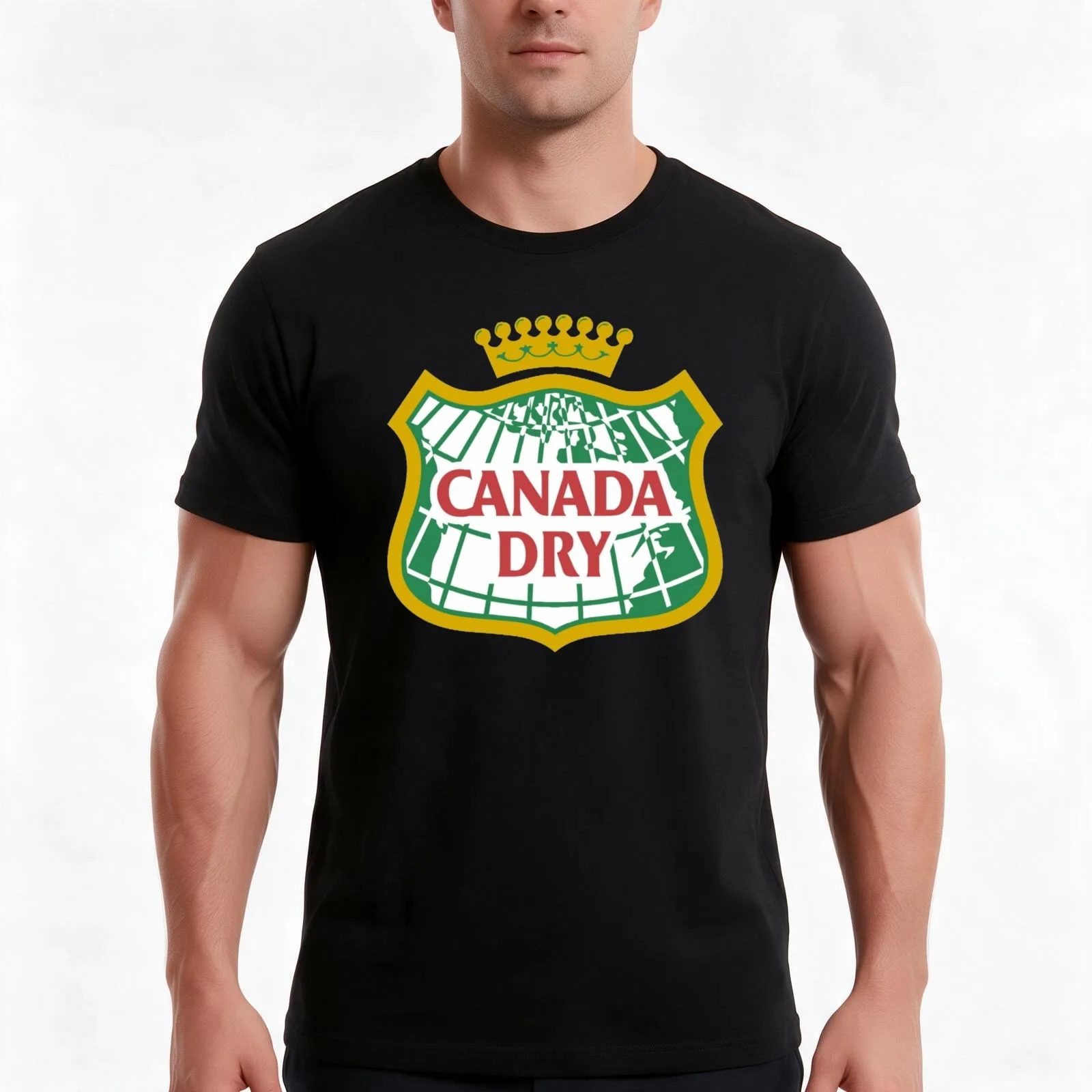Canada Dry Ginger Ale T-Shirt, Summer Casual Cotton Tee, Oversized Streetwear Tops, Vintage Graphic Print, Unisex Men Women