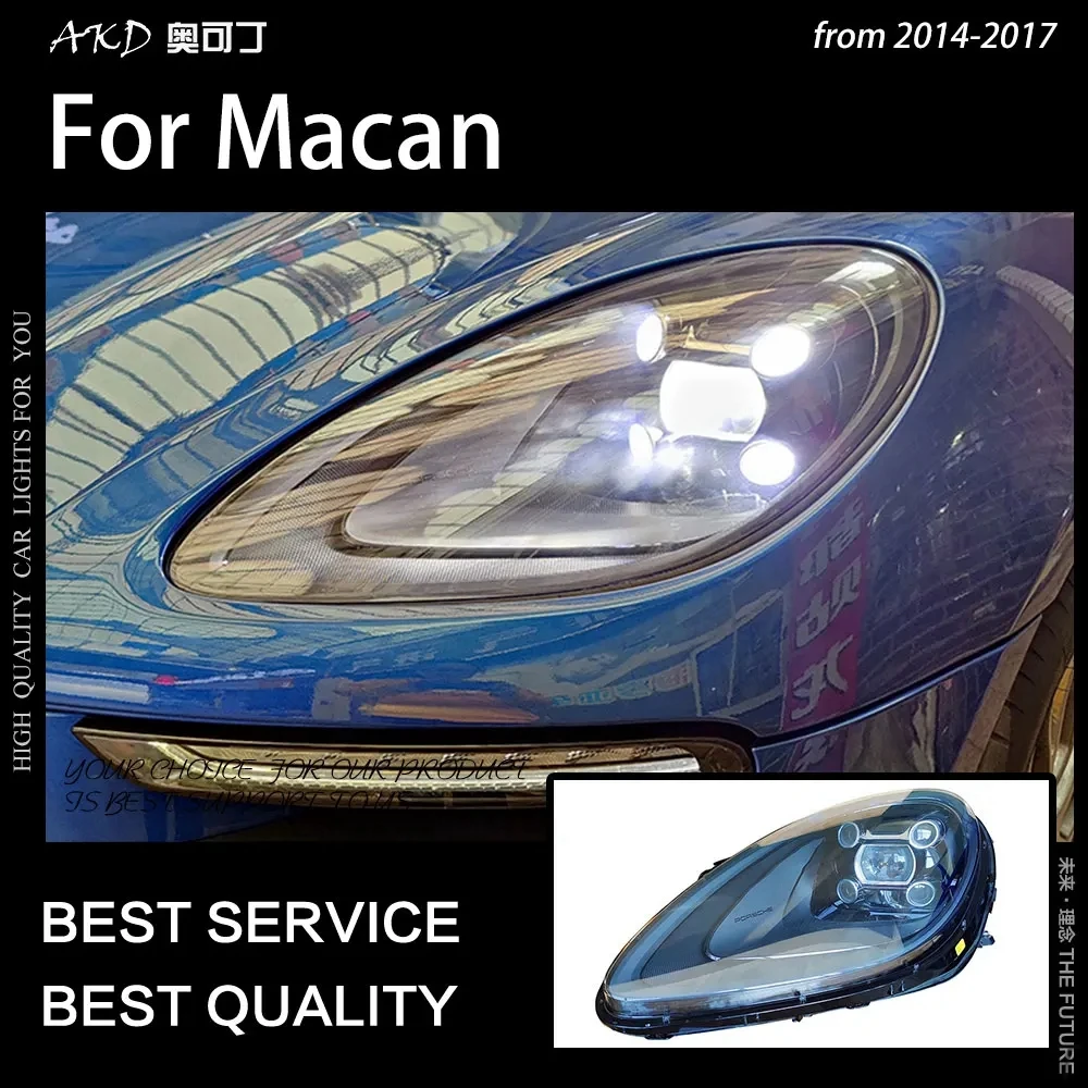 Car Front Headlights for Porsche Macan Headlights 2014-2017 Macan 95B LED Head Lamp LED DRL High Low Beam Auto Accessories 2PCS