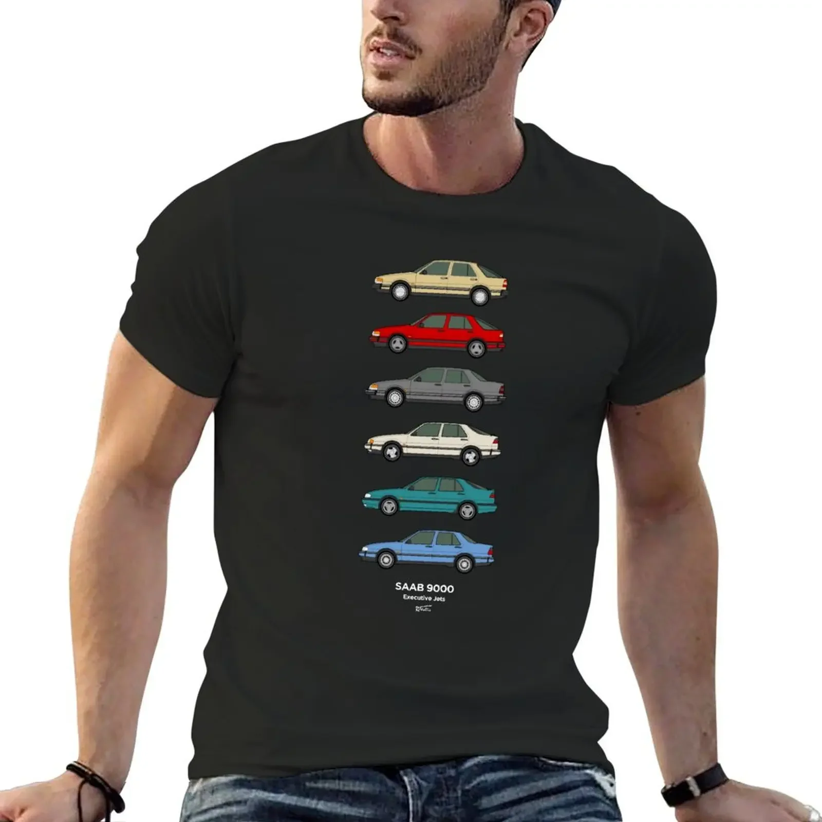 

Saab 9000 Classic Car Collection T-Shirt boys whites anime tshirt vintage t shirts anime figures men t shirts high quality