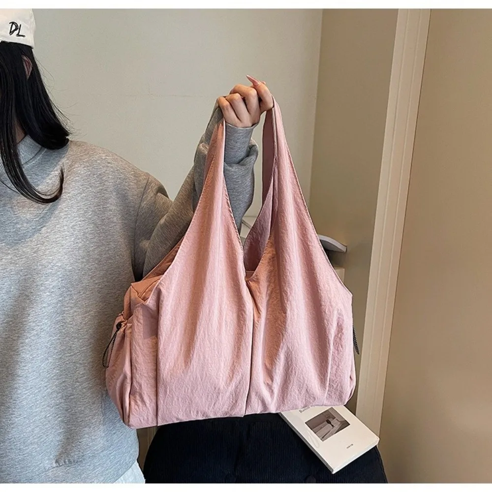 

Универсальная портативная большая сумка, большая вместительная сумка на плечо с несколькими карманами, однотонная ручная сумка для женщин