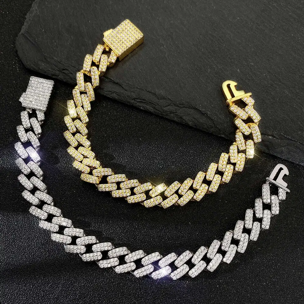Luxury Ins Hip Hop Jewelry Set Excellentr Quality Cuban Chain Necklace Ankle Set Bracelet for Women.