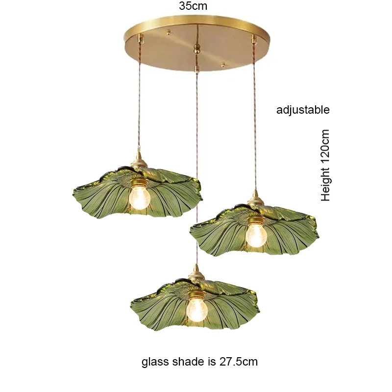 Multi-stijl groene glazen hanglamp eetkamer vintage plafondlamp glazen lampenkap moderne kroonluchter keukeneiland