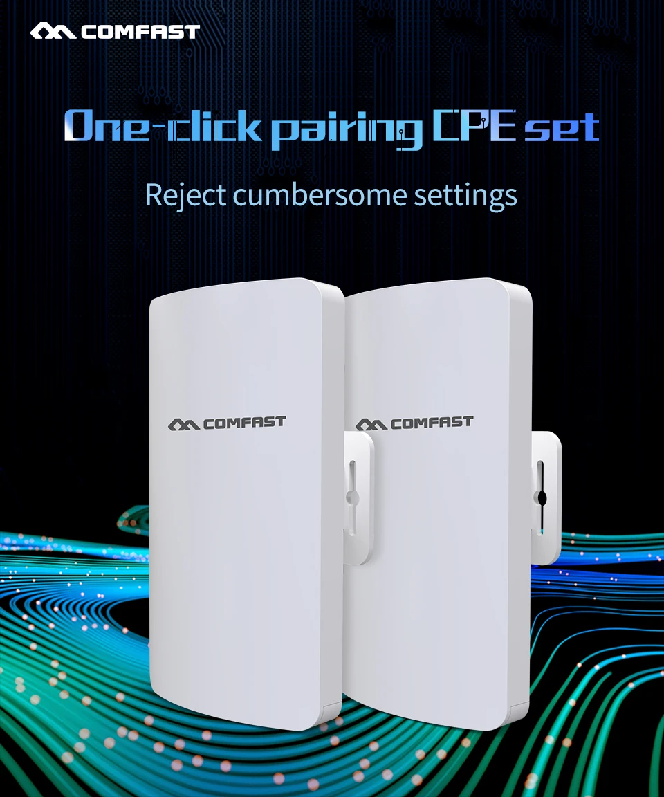 Imagem -03 - Paired Outdoor Cpe Ponte sem Fio de Longa Distância Ponto de Acesso Impermeável 11dbi Antena ao ar Livre Roteador Cliente 3km 300mbps 5.8ghz