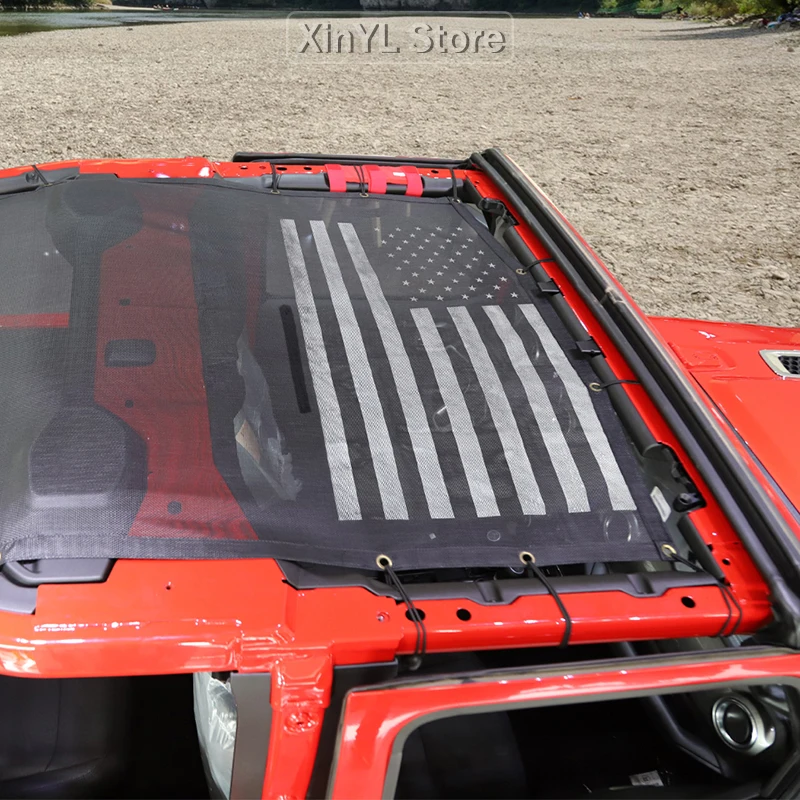 Car Sunshade Cover UV Sun Protection Roof Insulation Net For Jeep Wrangler JL 2018 Up 2-Door Version Car Accessories - view 2