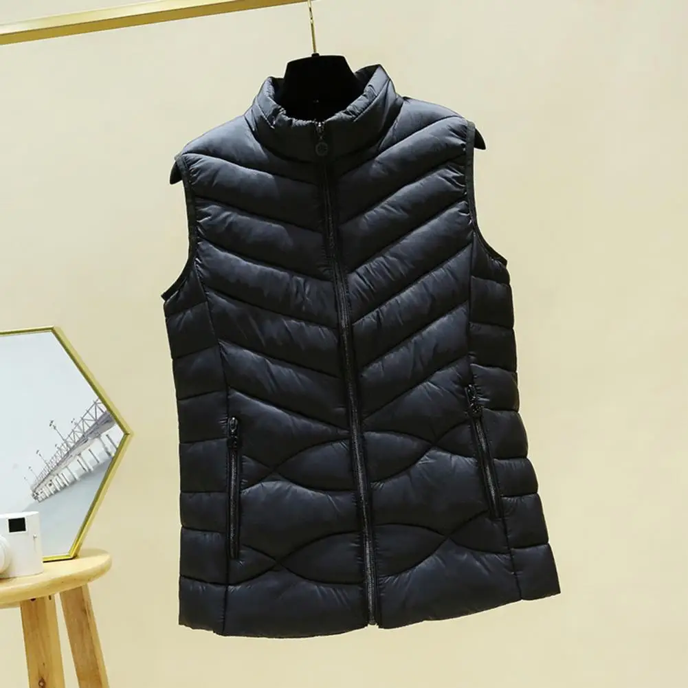 Breathable Winter Vest Stylish Women's Padded Vest for Autumn Winter Ultra Light Sleeveless Jacket with Zipper Closure for Home