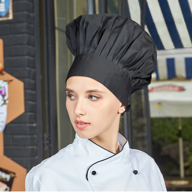 Chef Hat Restaurant Kitchen Cook Hats Hotel Cafes Waiter Cap Cooking BBQ Adjustable Mushroom Caps Catering Services Accessories