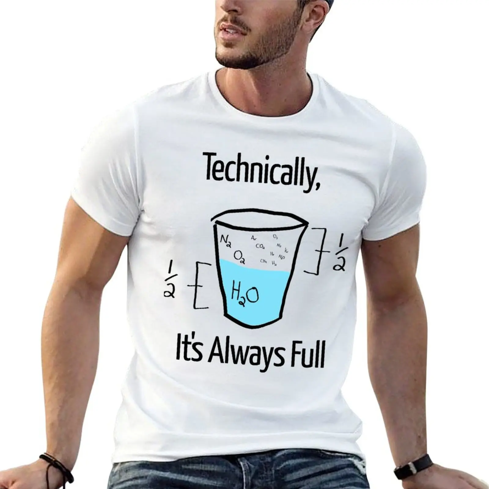 T-shirt graphique Science is Optimistic pour homme, t-shirt graphique pour homme