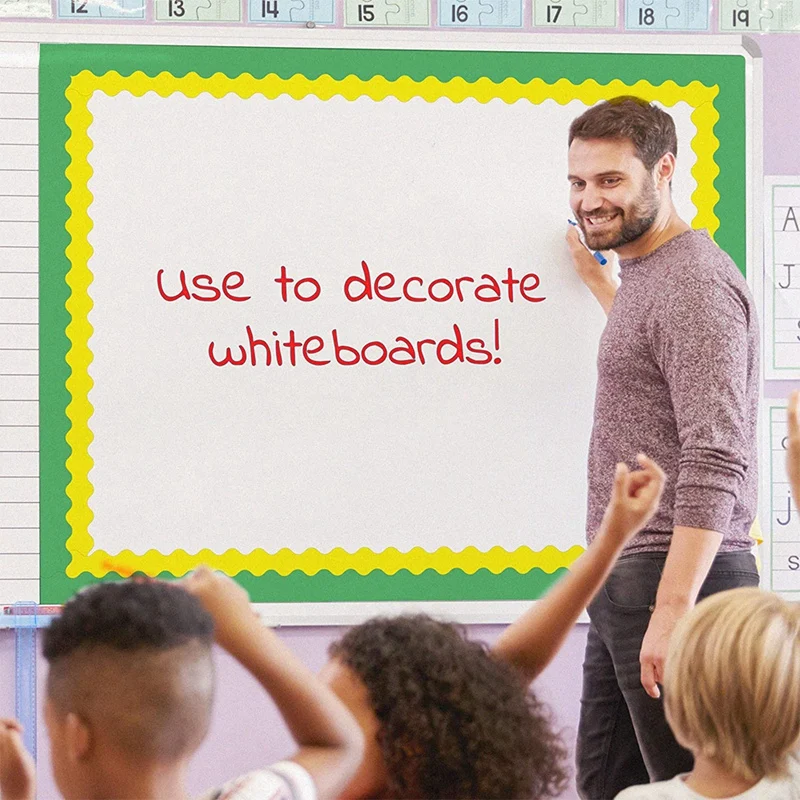 8 롤 감자 게시판 테두리 게시판 테두리, 교실 장식용 장식 테두리, 8 색