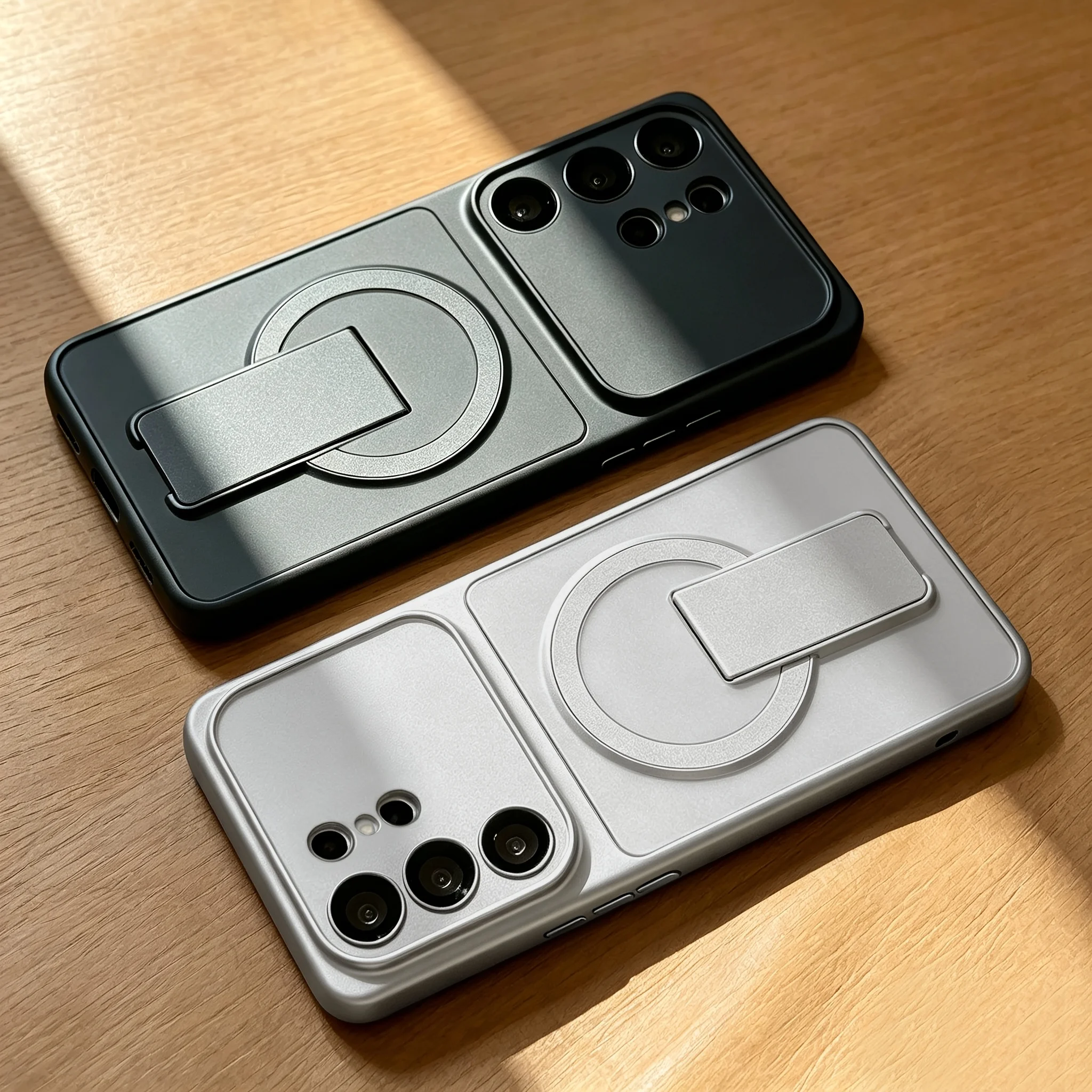 Luxury Matte Magnetic Folding Bracket Case for Samsung Galaxy S26 S25 Edge S24 S23 FE S21 S22 Ultra Plus for Magsafe Stand Cover