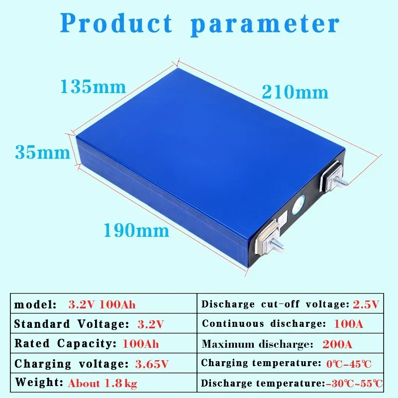 8ชิ้นใหม่3.2โวลต์ Lifepo4แบตเตอรี่แบบชาร์จไฟได้3C กระแสสูง DIY 4S 12V 24V E-Car RV จัดเก็บข้อมูลพลังงานแสงอาทิตย์ในบ้านรถกอล์ฟ