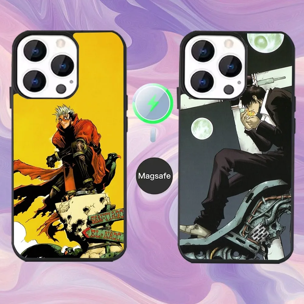 

HOT ANIME Trigun FUNDA Phone Case For iPhone 16,15,14,13,12,11,Pro,Max,Plus,Mini,Magsafe,Magnetic Wireless Charging Case